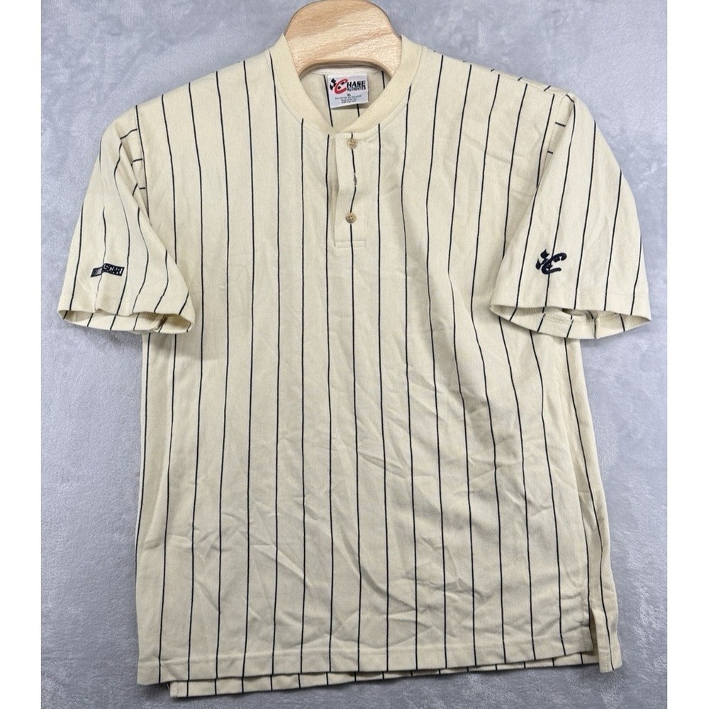 Vintage Chase Authentics NASCAR‎ Cottoin Blend Striped Henley Shirt Men's XL